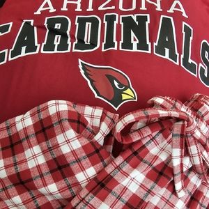 NFL Arizona Cardinals 2 Piece Sets Size Large & XL Top w Long Pants